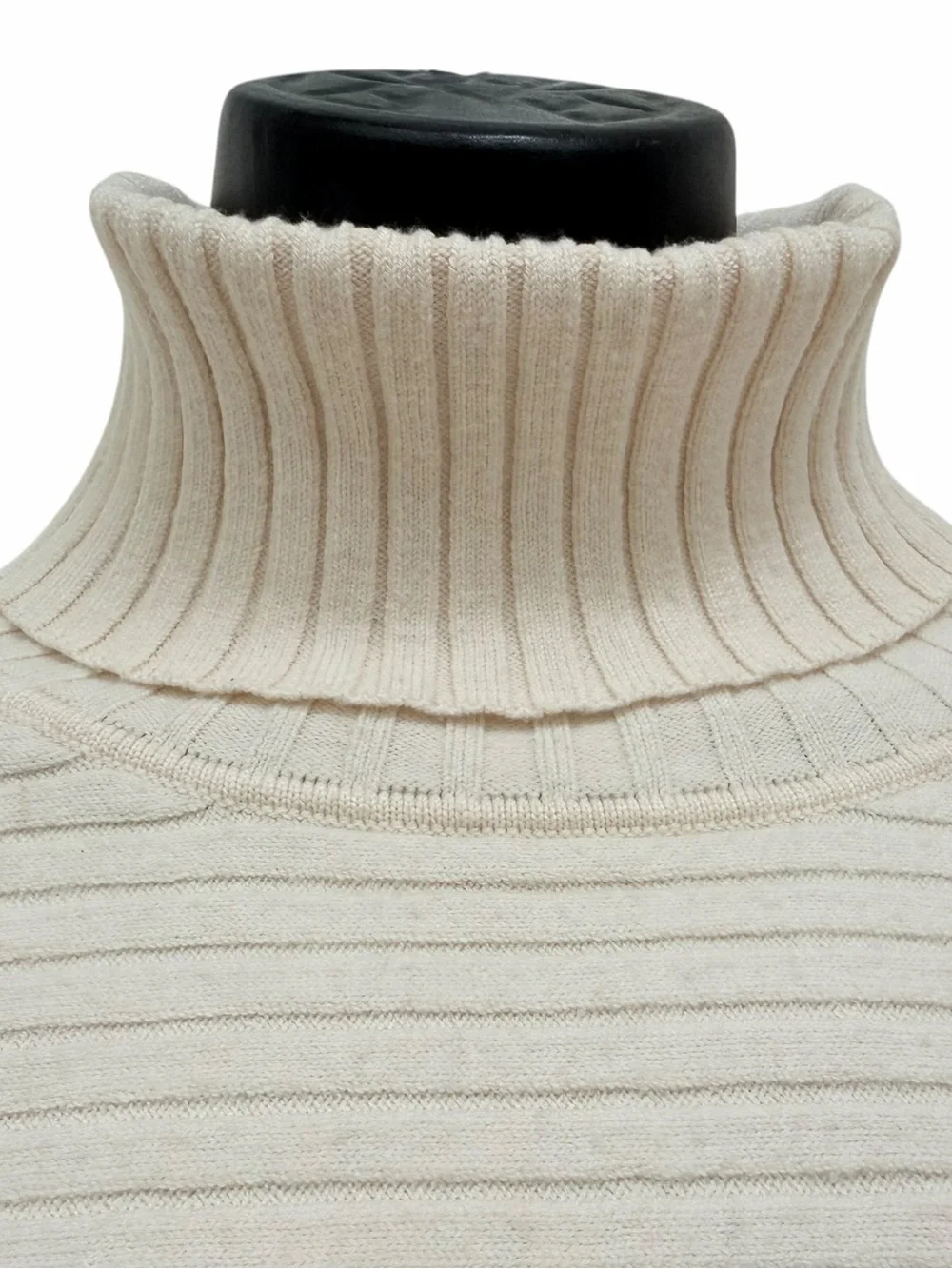Free People Ivory Ribbed Cropped Turtleneck Cape Sweater Split Sleeves XS